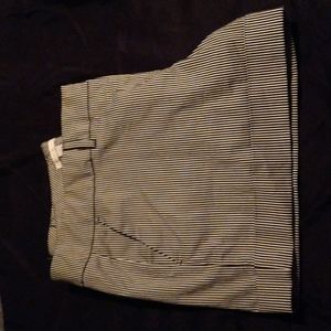 New York & Company Black & White Pinstripe Dressy Shorts